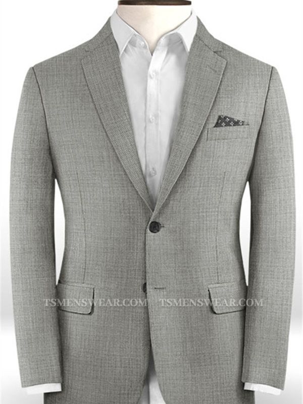 New High Quality Two Button Gray Tuxedos | Formal Business Prom Suits Online