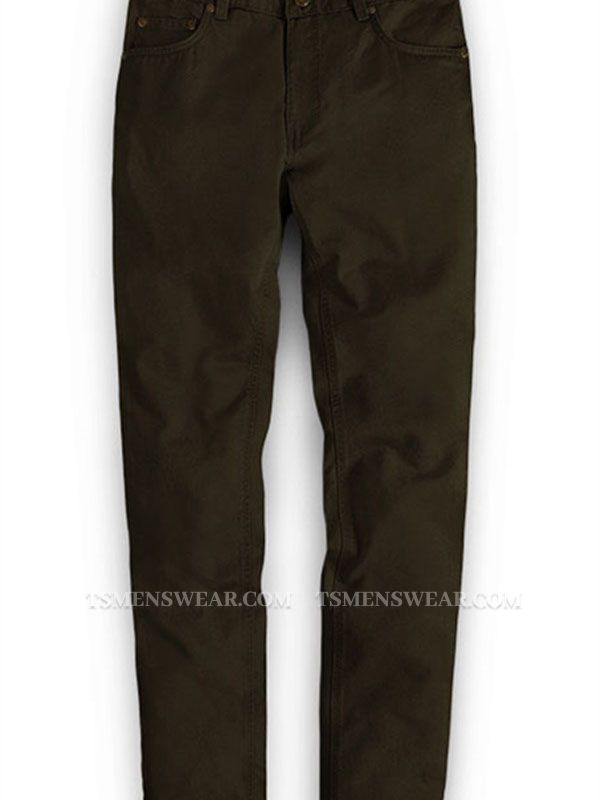 New Fashion Dark Brown Slim Straight Men Casual Pants