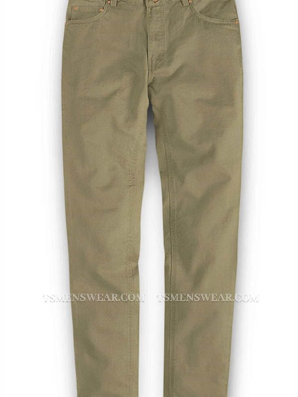 Slim Fit Jeans Cotton Pants with Zipper Fly