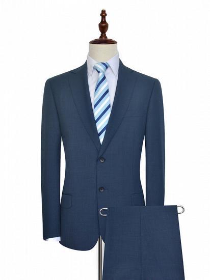 Classic Notch Lapel Navy Suits for Men | Dark Blue Mens Suits for Groomsmen_2