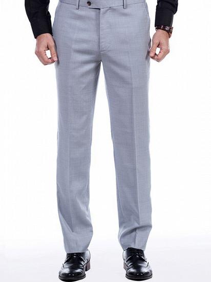 Affordable Notch Lapel Solid Light Grey Mens Suits Sale for Business_7