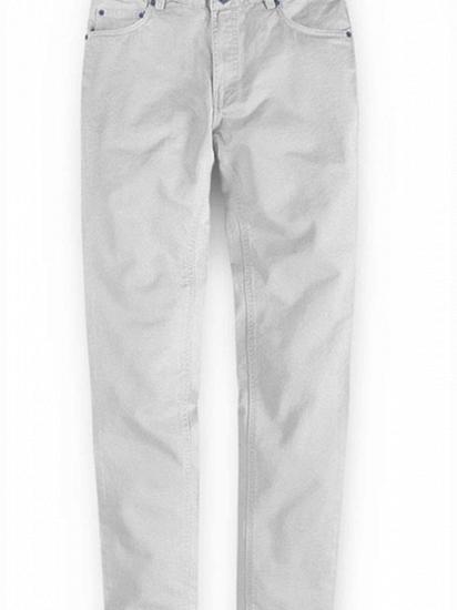 Ivory Fashion Slim Fit Casual Cotton Long Slim Fit Pants_1