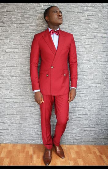 Abner New Arrival Red Close Fitting Peaked Laple Men Suits for Prom_1