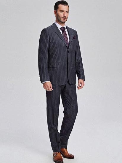 Gustavo Grey Stripes Stylish Black Suits for Men_2