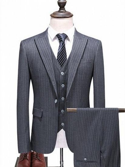 Gary Men Suits Vertical Stripe Smart Casual Suits | Slim Fit Suit 3 Piece For Business Wedding_1