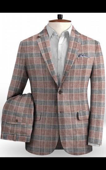 Grid Jacket Tuxedo | Business Notch Lapel Men Suits_2