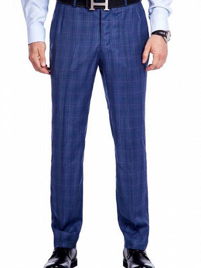 Mitchell Checked New Arrival Blue Mens Suits for Business_7