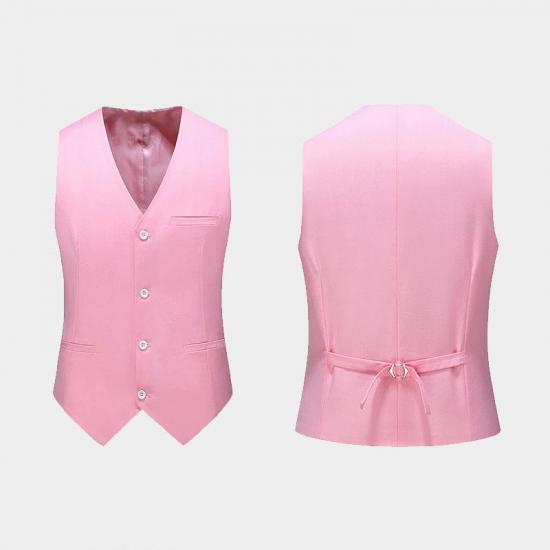 Light Pink Suits for Men with 3 Pieces | Notched Lapel Slim Fit Tuxedo_3