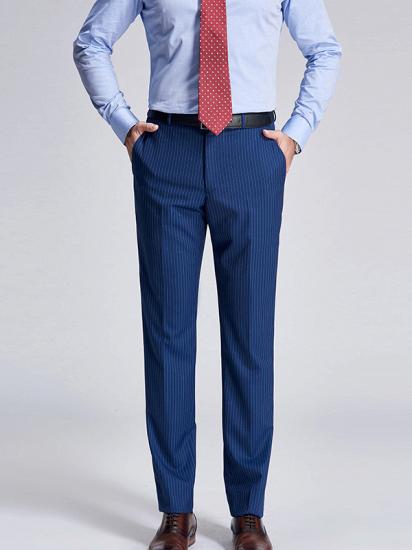 Stylish Pinstripes Blue Suit Pants for Men