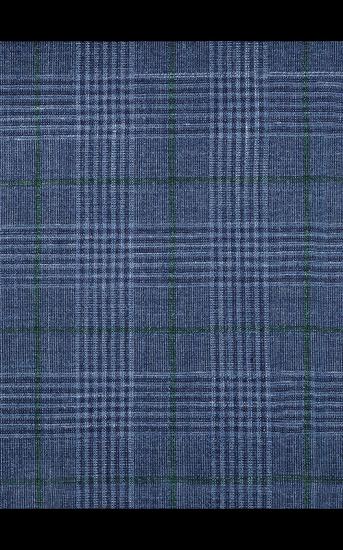 Navy Blue Grid Linen Tuxedo | Summer Business Men Suits_4
