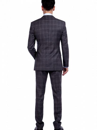Bespoke Checked Dark Grey Mens Suits for Formal_3