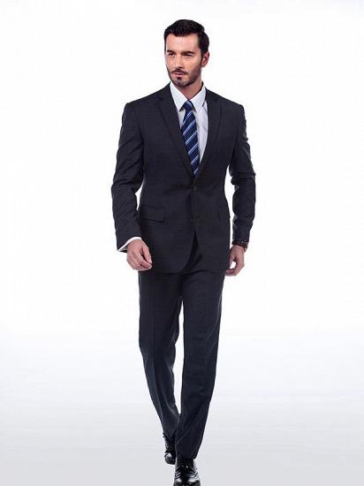 Luxury Plaid Grey Mens Suits | Notch Lapel Suits for Men