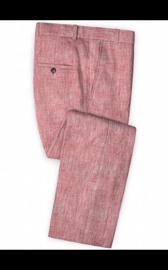 New Arrival Pink Prom Suits | High Quality Linen Tuxedo for Men_3