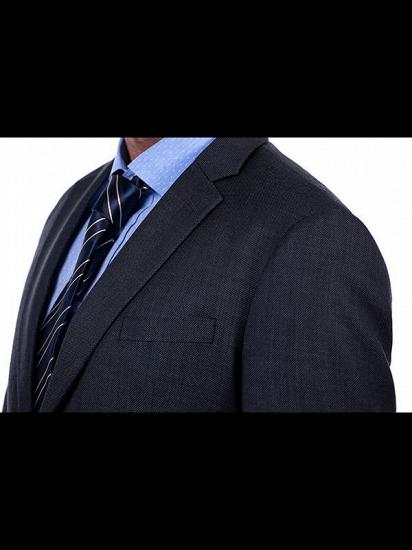 Advanced Dark Grey Notch Lapel Mens Bespoke Suits_6