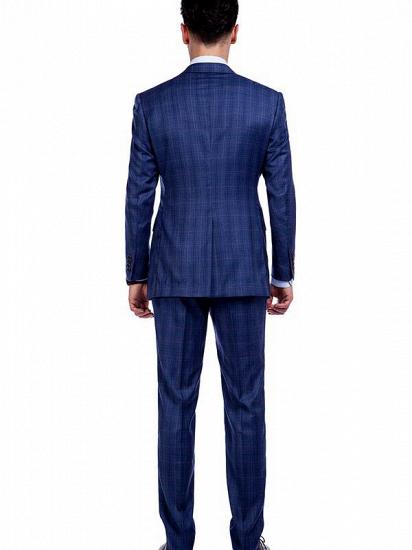 Mitchell Checked New Arrival Blue Mens Suits for Business_3