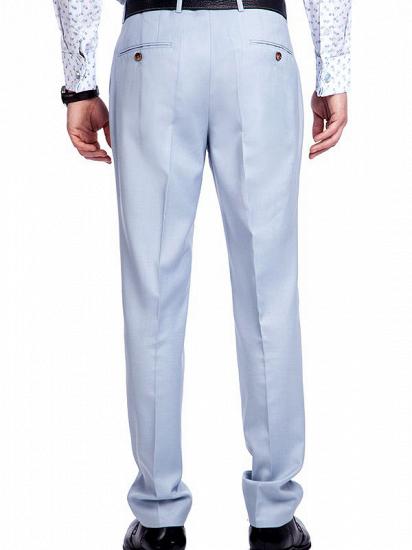 Solid Light Blue Mens Suits with Flap Pockets_10