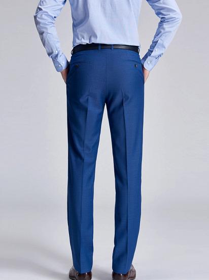 Jakob Romantic Plaid Royal Blue Mens Suits for Business_5