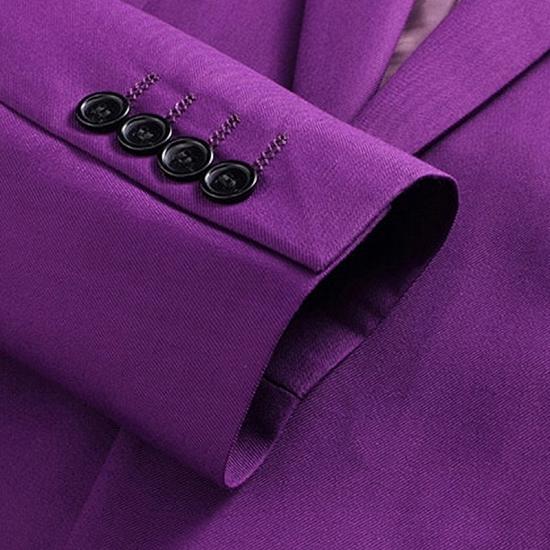 Purple Men Suits For Prom | Three Pieces Tuxedo with Notched Lapel_5