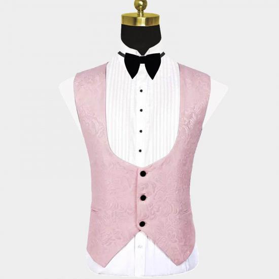 Unique Pink Jacquard Tuxedo Online | Prom Suits for Guys_3