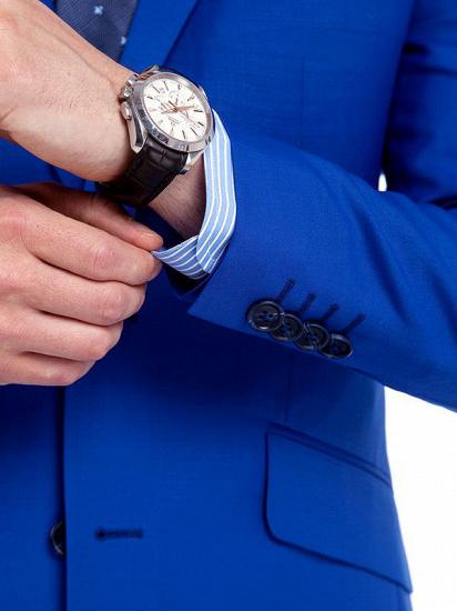 Premium Three Flap Pockets Notch Lapel Royal Blue Mens Suits_6