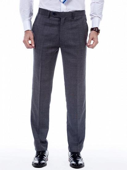 New Coming Dark Grey Plaid Slim Fit Suits for Men_7