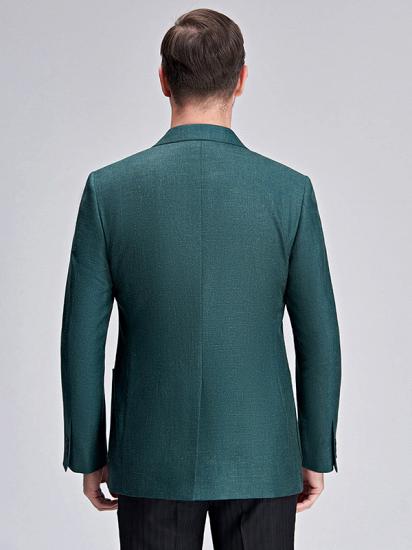 Stylich Green Patch Pocket Peak Lapel Daily Casual Slim Fit Blazer Jacket for Men_4