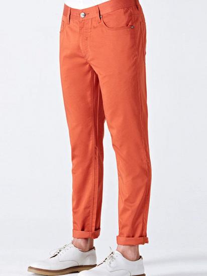 Dynamic Orange Cotton Fahionable Casual Pants for Men_2