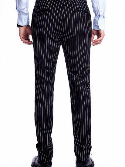Tristen Modern Stripes Mens Leisure Suits | Black Suits for Prom_10