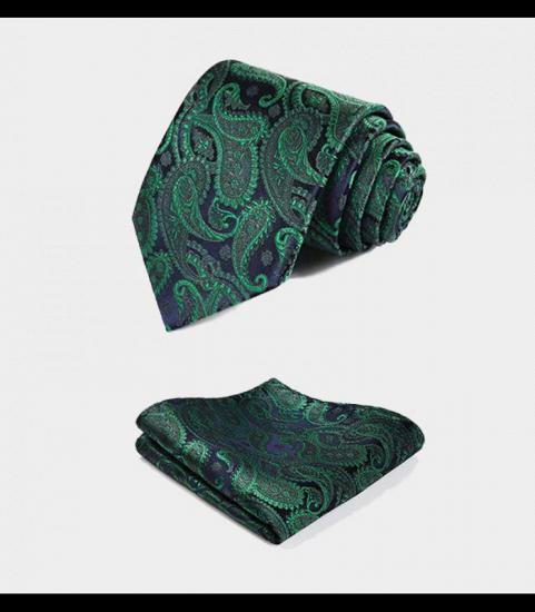 Dark Green Paisley Vest Set for Sale Online_4