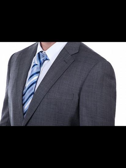 New Coming Dark Grey Plaid Slim Fit Suits for Men_6