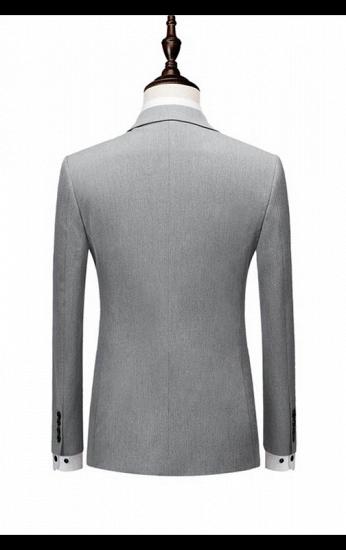 Nasir Silver Double Breasted Peaked Lapel Slim Fit Fashion Men Suits_2