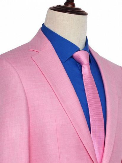 Candy Pink Three Slant Pockets Mens Suits | Fashion Business Suits for Office_5