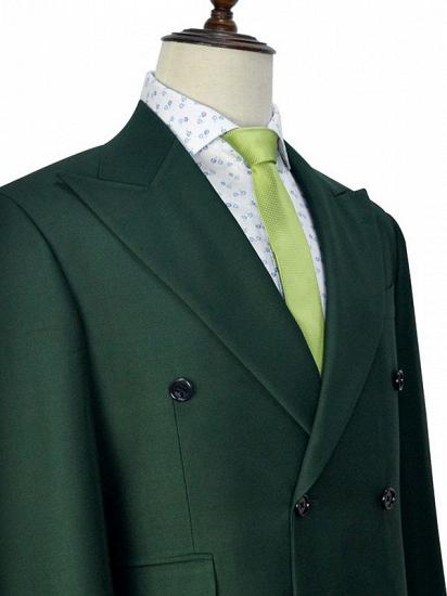 Reid Dark Green Double Breasted Mens Suits for Formal_3