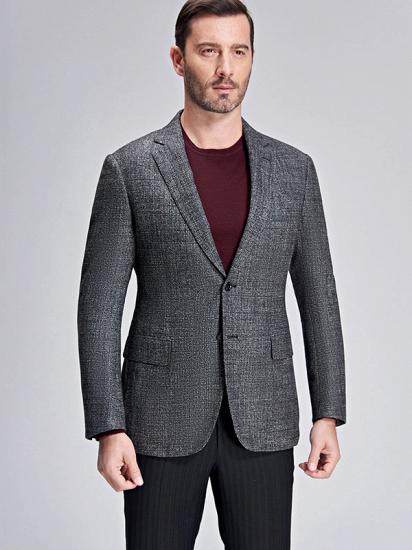 Classic Grey Blazer for Men Formal Business Jacket for Casual_2