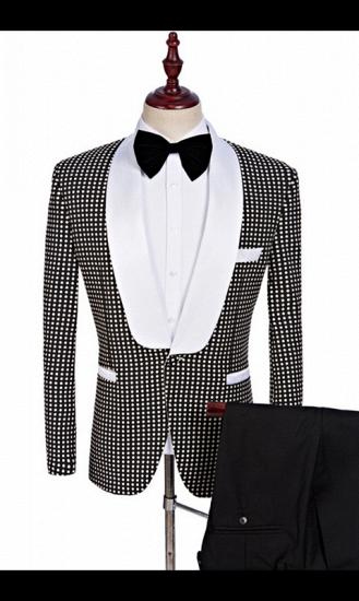 Black and White Shawl Lapel Wedding Suits | Fashion Dot Prom Tuxedo